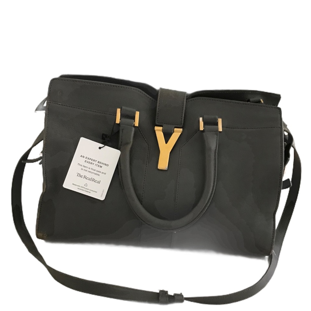 AUTHENTIC YSL SAINT LAURENT pairs small cabas Ligne Y tote